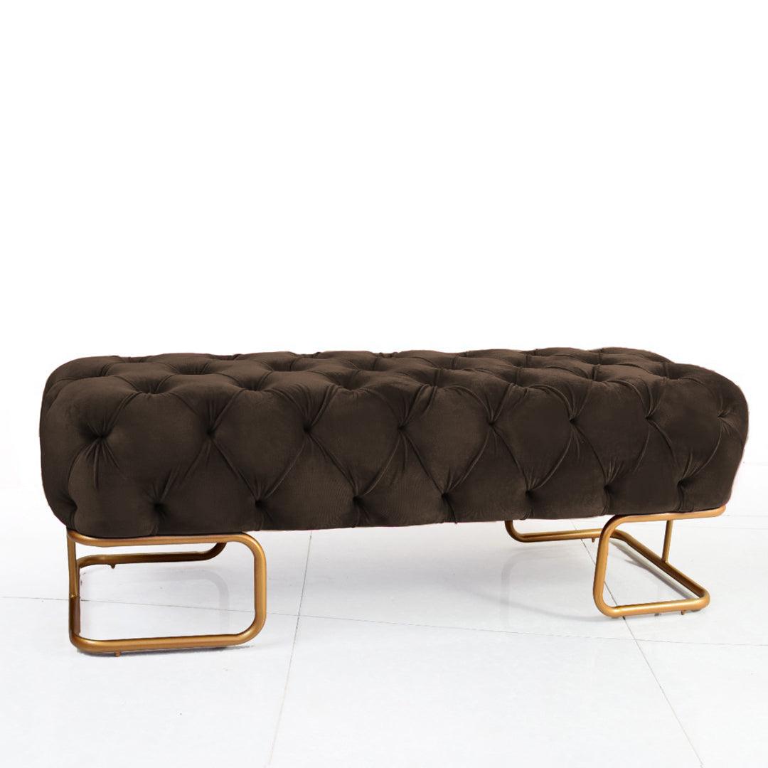 3 SEATER LUXURY OTTOMAN STOOL WITH STEEL STAND -963 - 92Bedding