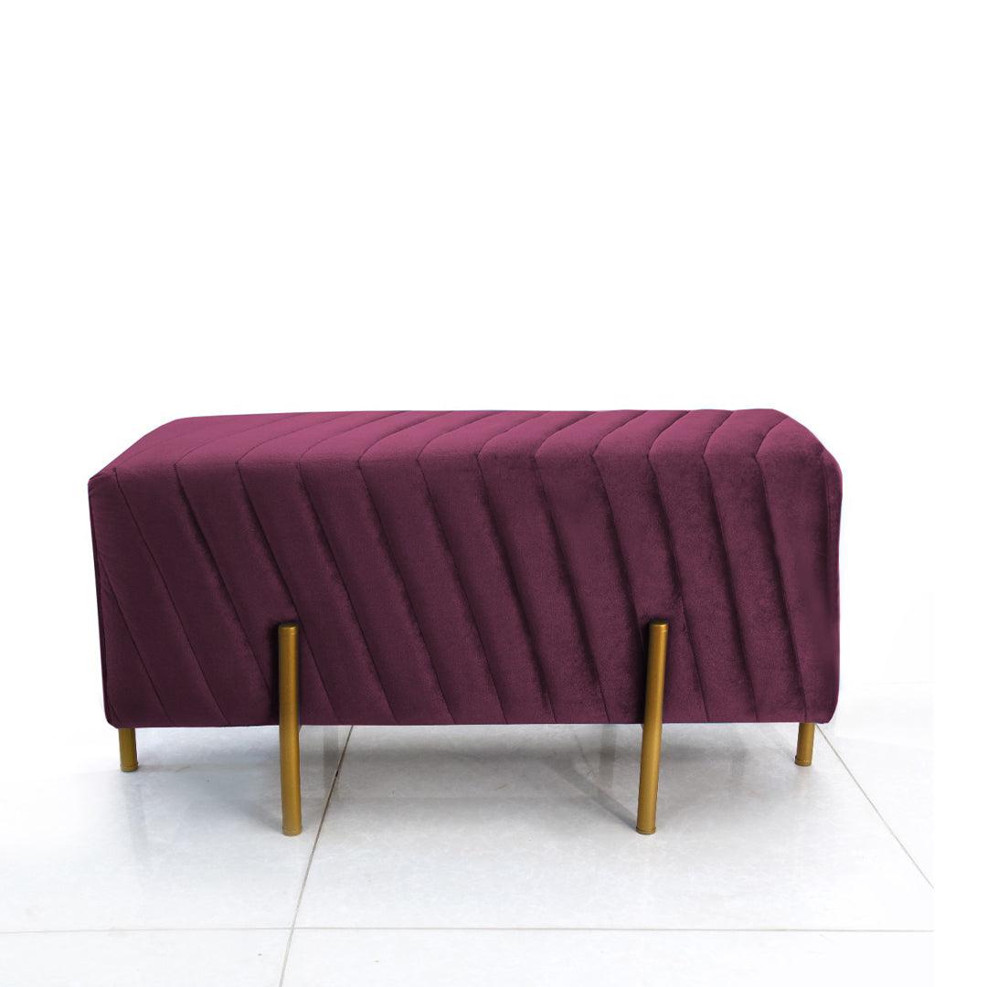 2 Seater Luxury Velvet Steel Stool-926 - 92Bedding