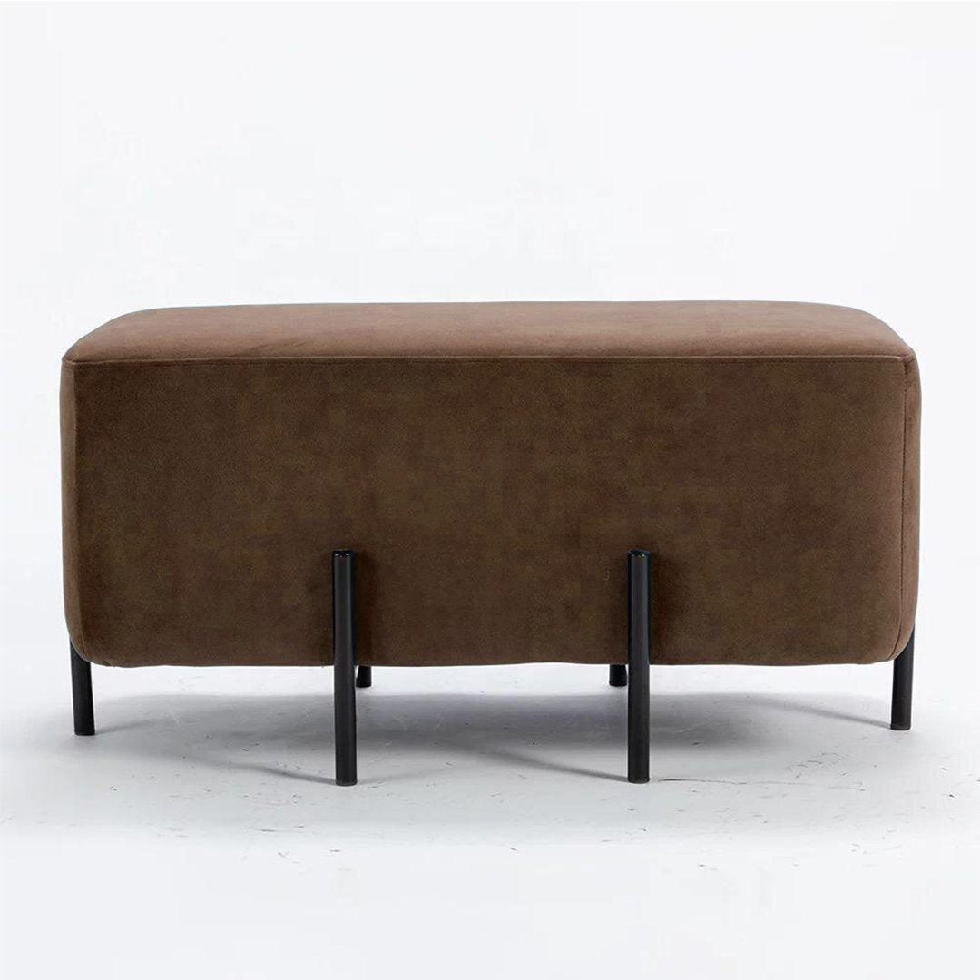 2 Seater Luxury Wooden Stool With Steel Stand-526 - 92Bedding