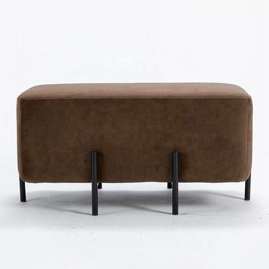 2 Seater Luxury Wooden Stool With Steel Stand-526 - 92Bedding