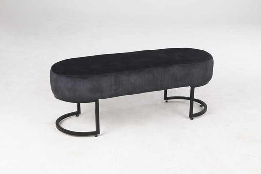 3 Seater Luxury Velvet Stool With Golden Steel Stand -1109 - 92Bedding