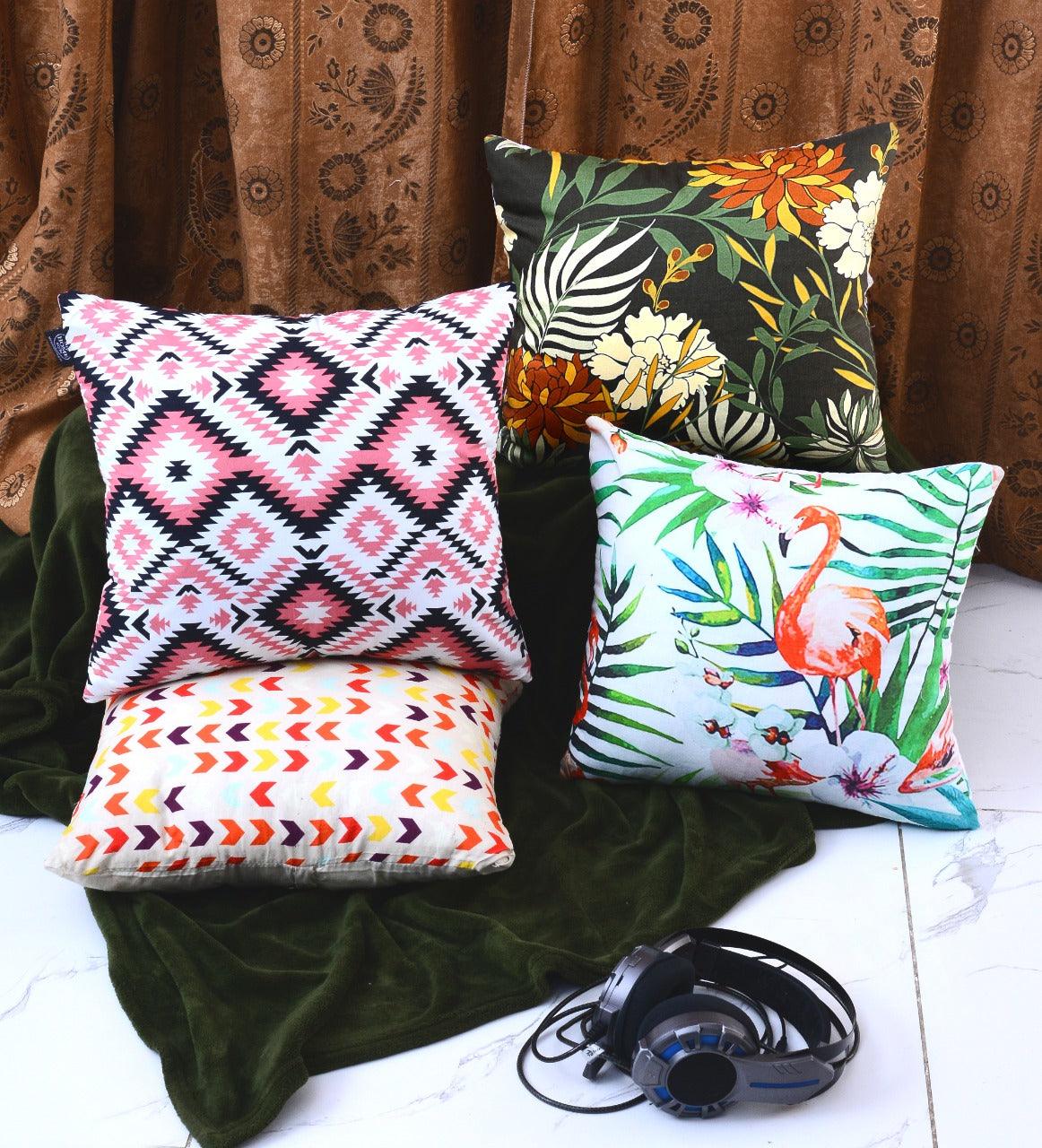 Pack of 4 Duck Digital Printed Cushion covers - 92Bedding