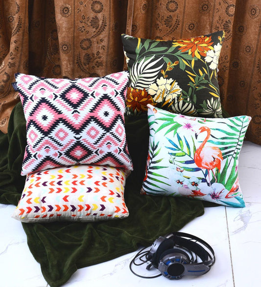 Pack of 4 Duck Digital Printed Cushion covers - 92Bedding