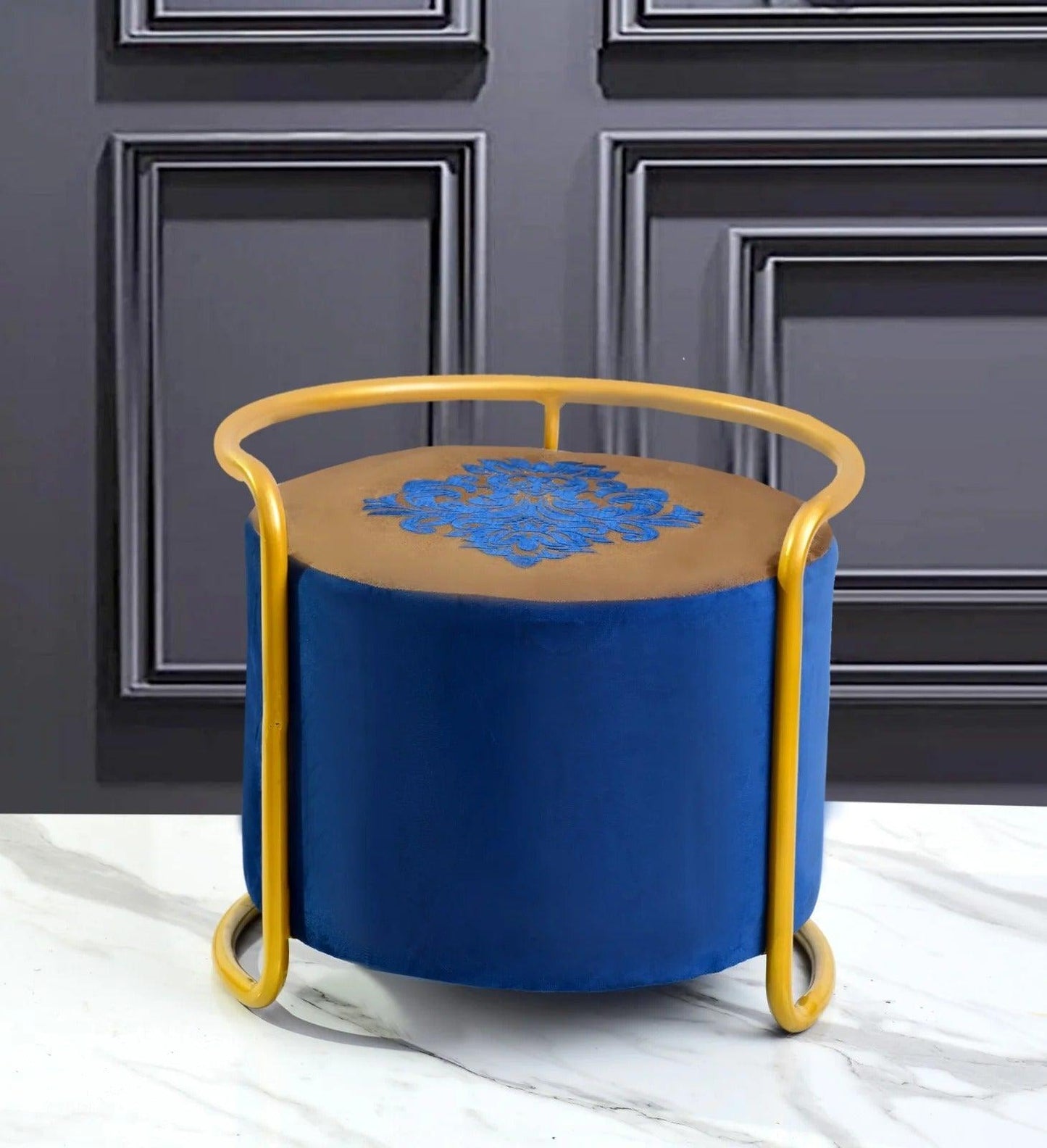 1 Seater Luxury Puffy Stool -1186 - 92Bedding