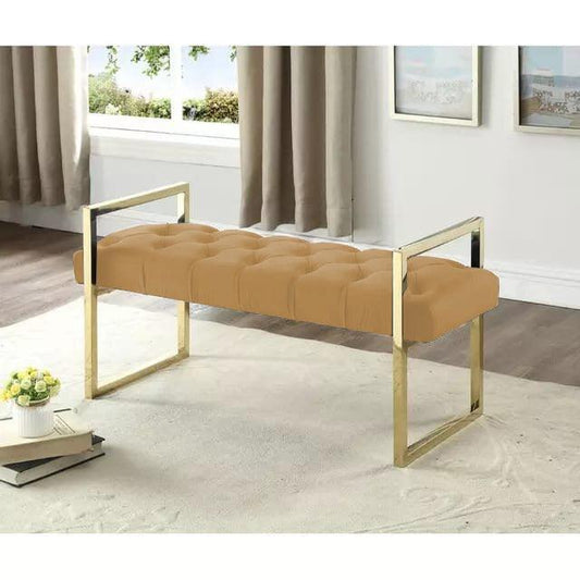 3 Seater Luxury Stainless Steel Ottoman Stool -948 - 92Bedding