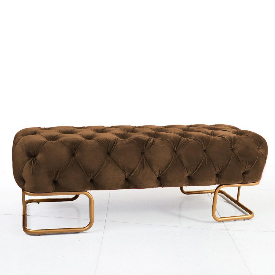 3 SEATER LUXURY OTTOMAN STOOL WITH STEEL STAND -962 - 92Bedding