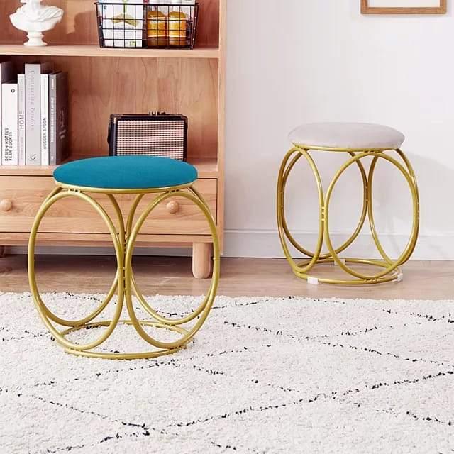 Round stool 1 Seater With Steel Stand -489 - 92Bedding