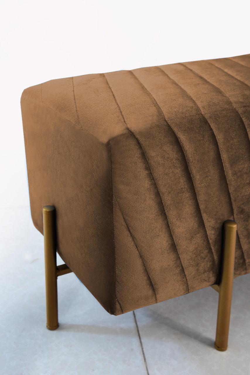 2 Seater Luxury Velvet Steel Stool-929 - 92Bedding