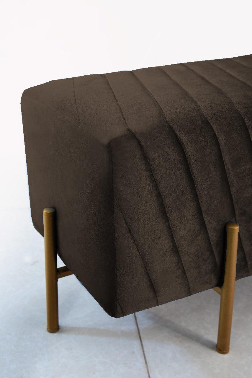 2 Seater Luxury Velvet Steel Stool-930 - 92Bedding
