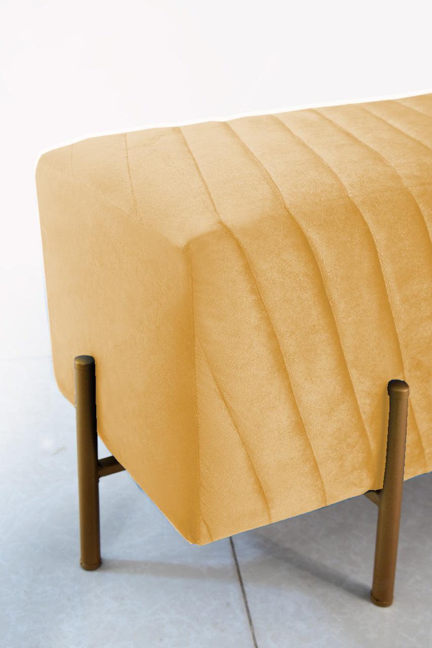 2 Seater Luxury Velvet Steel Stool-932 - 92Bedding