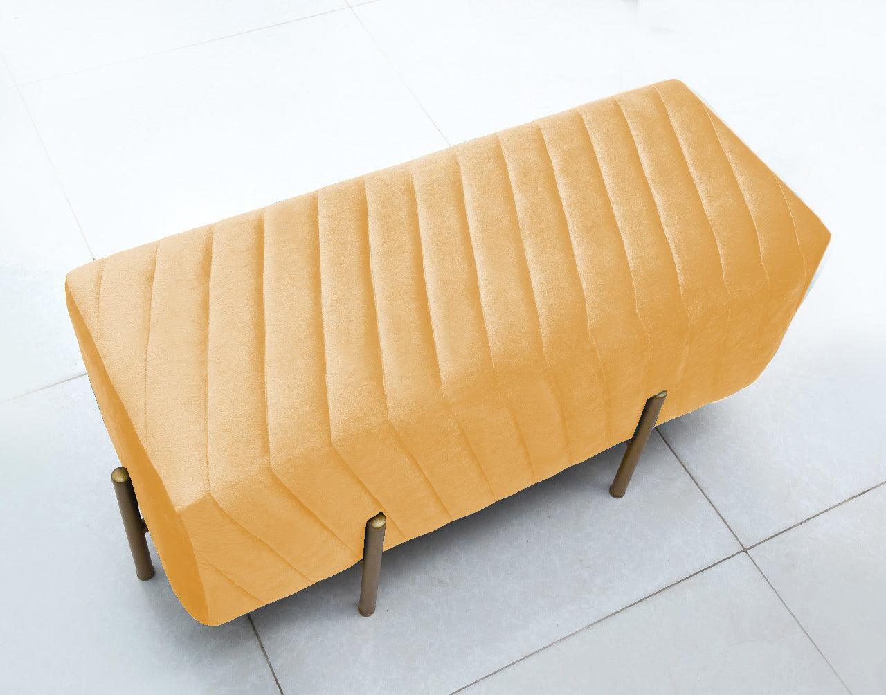 2 Seater Luxury Velvet Steel Stool-932 - 92Bedding