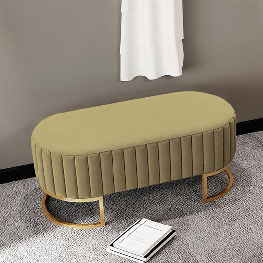 2 Seater Luxury Wooden Stool With Steel Stand 706 - 92Bedding