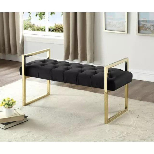 3 Seater Luxury Stainless Steel Ottoman Stool -949 - 92Bedding