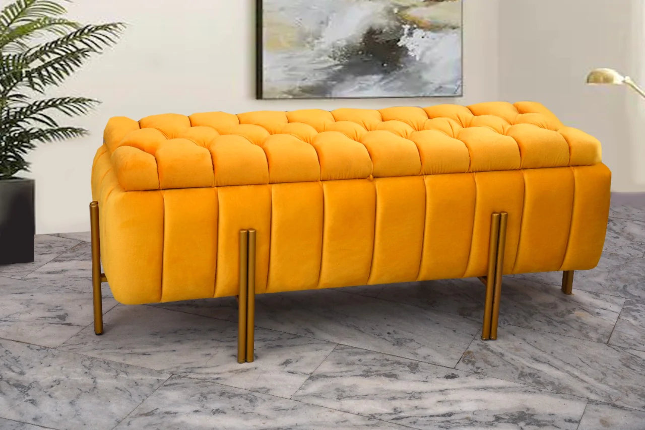 3 Seater Luxury Ottoman Storage Box -1066 - 92Bedding