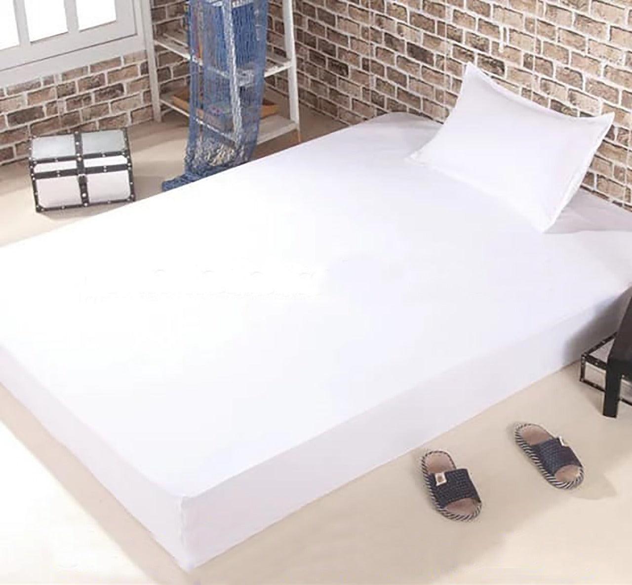 3 PCs Satin Strips Fitted Sheet with Pillow cover - 92Bedding