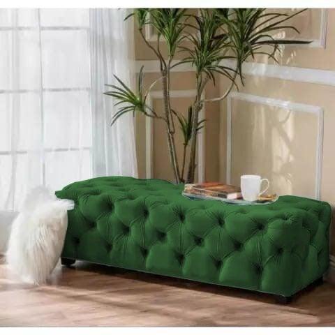 Living Room Large Velvet Ottoman Stool-649 - 92Bedding