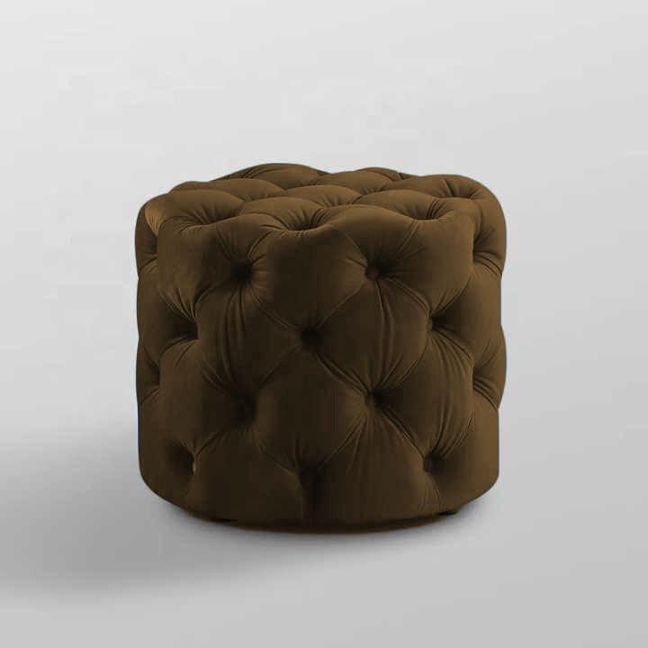 Living Room Velvet Ottoman Stool-670 - 92Bedding