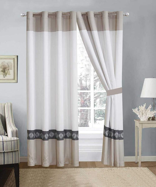 Elegant Embroidered Curtain 06 - 92Bedding