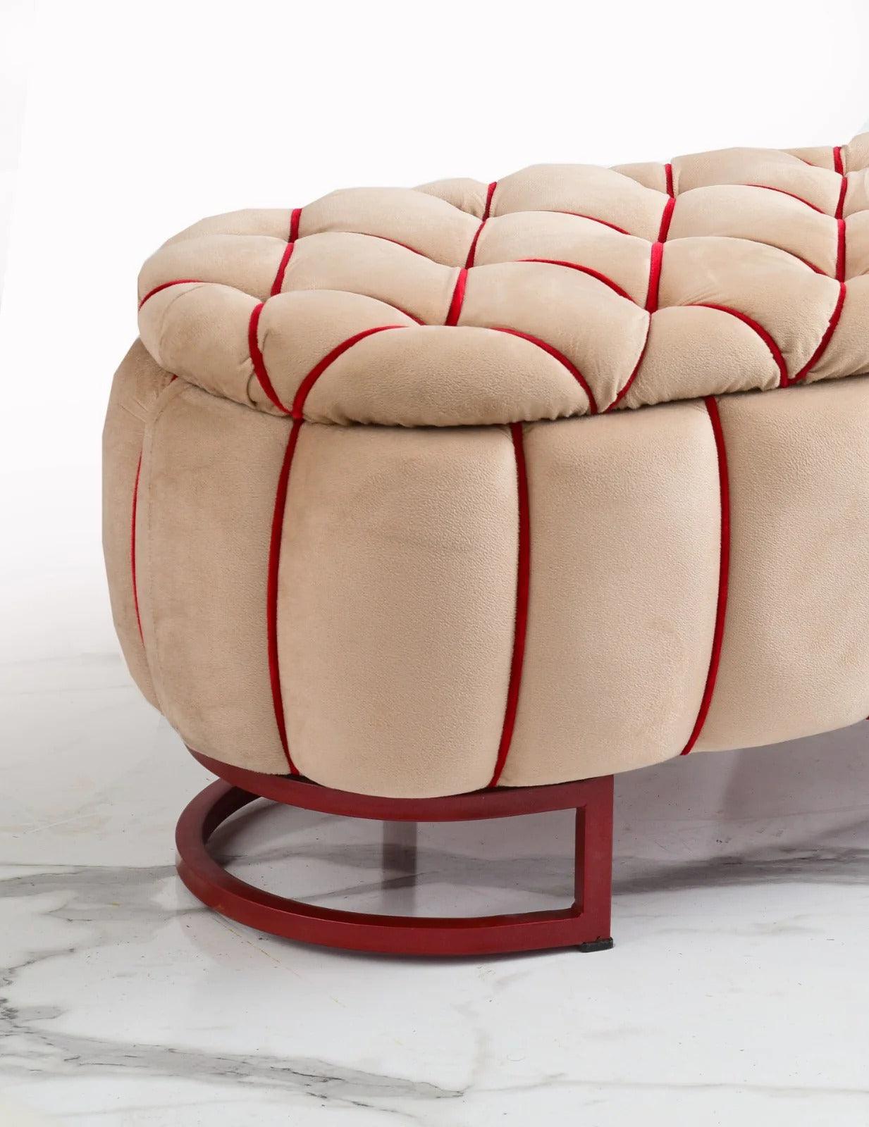 3 Seater Luxury Two Shaded Ottoman Storage Box -1189 - 92Bedding