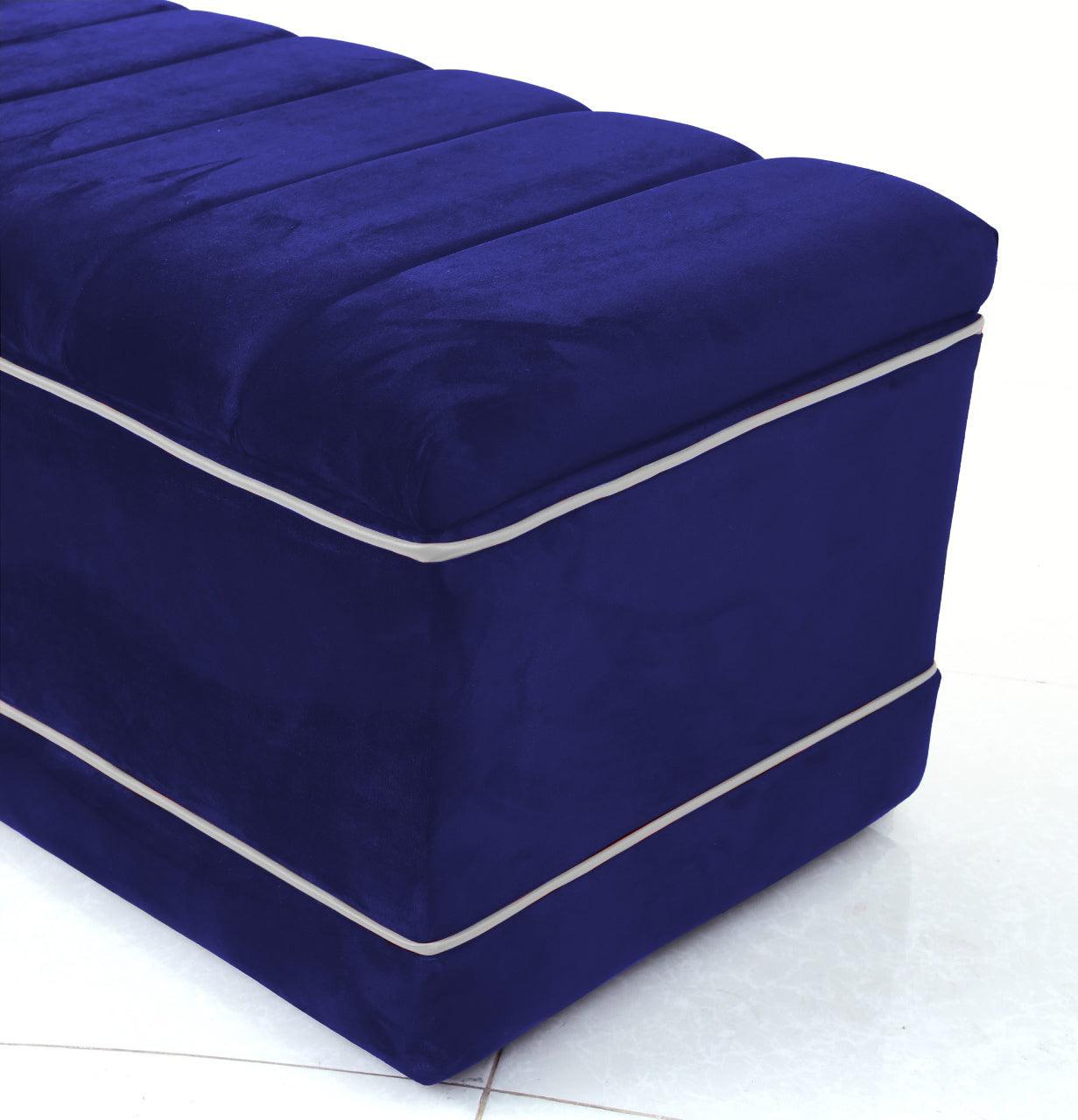 Luxury 3 Seater Velvet Ottoman Storage Box -965 - 92Bedding