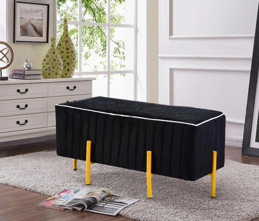 2 Seater Luxury Printed Stool With Steel Stand -1185 - 92Bedding