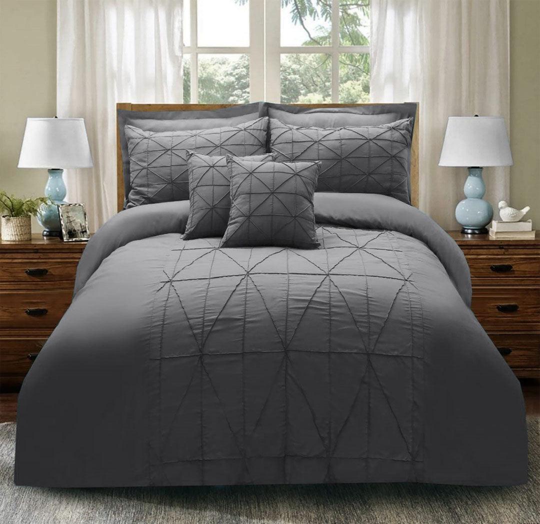 8 Pcs Bead 12 Duvet set Grey - 92Bedding