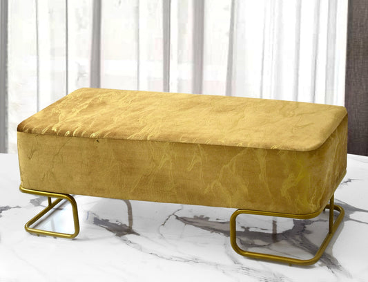 3 Seater Luxury Sprinkle Shade Wooden Stool With Steel Stand -1286