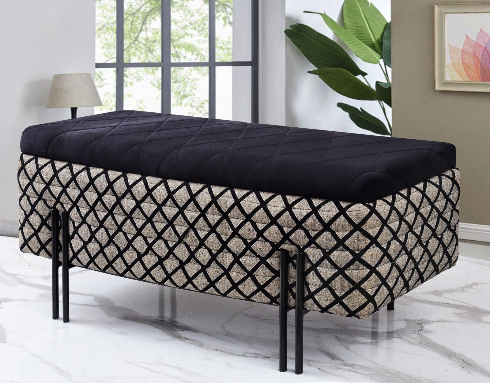 3 Seater Luxury Ottoman Storage Box -1166 - 92Bedding