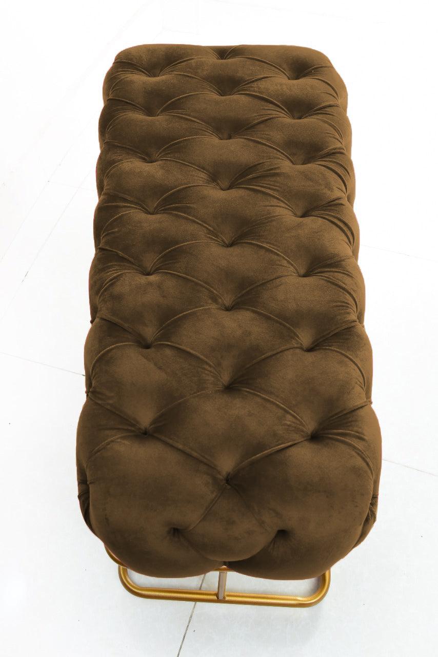 3 SEATER LUXURY OTTOMAN STOOL WITH STEEL STAND -962 - 92Bedding