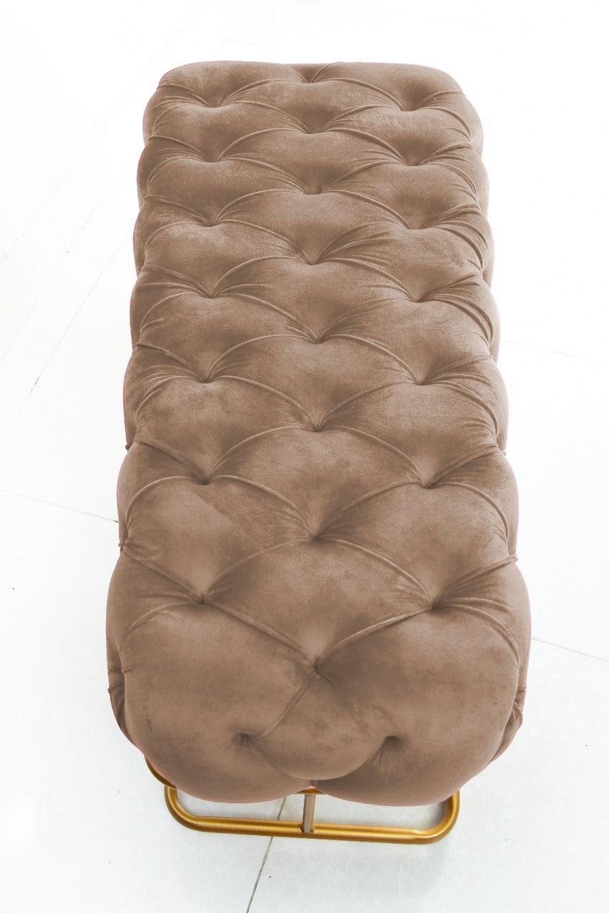 3 SEATER LUXURY OTTOMAN STOOL WITH STEEL STAND -964 - 92Bedding