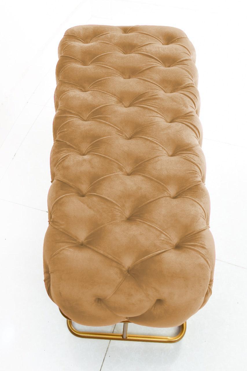 3 SEATER LUXURY OTTOMAN STOOL WITH STEEL STAND -965 - 92Bedding