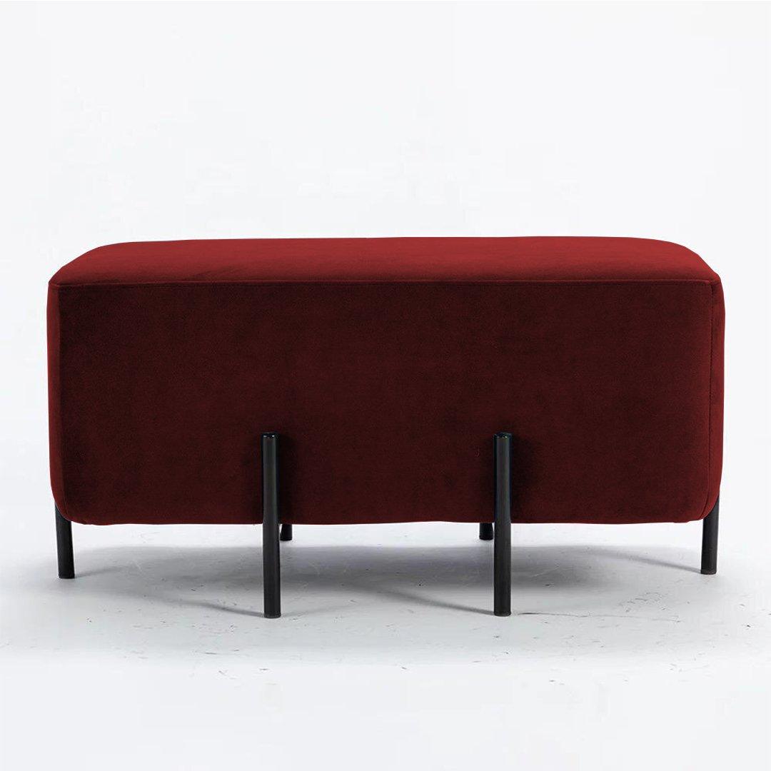 2 Seater Luxury Wooden Stool With Steel Stand-530 - 92Bedding