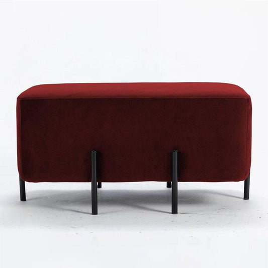 2 Seater Luxury Wooden Stool With Steel Stand-530 - 92Bedding