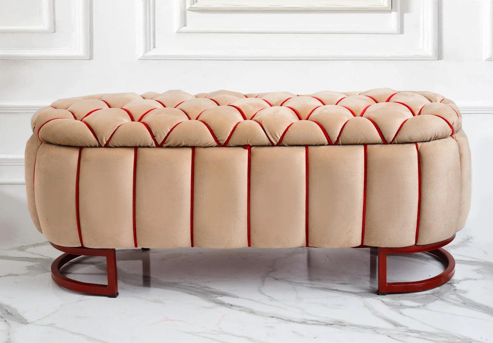 3 Seater Luxury Two Shaded Ottoman Storage Box -1189 - 92Bedding