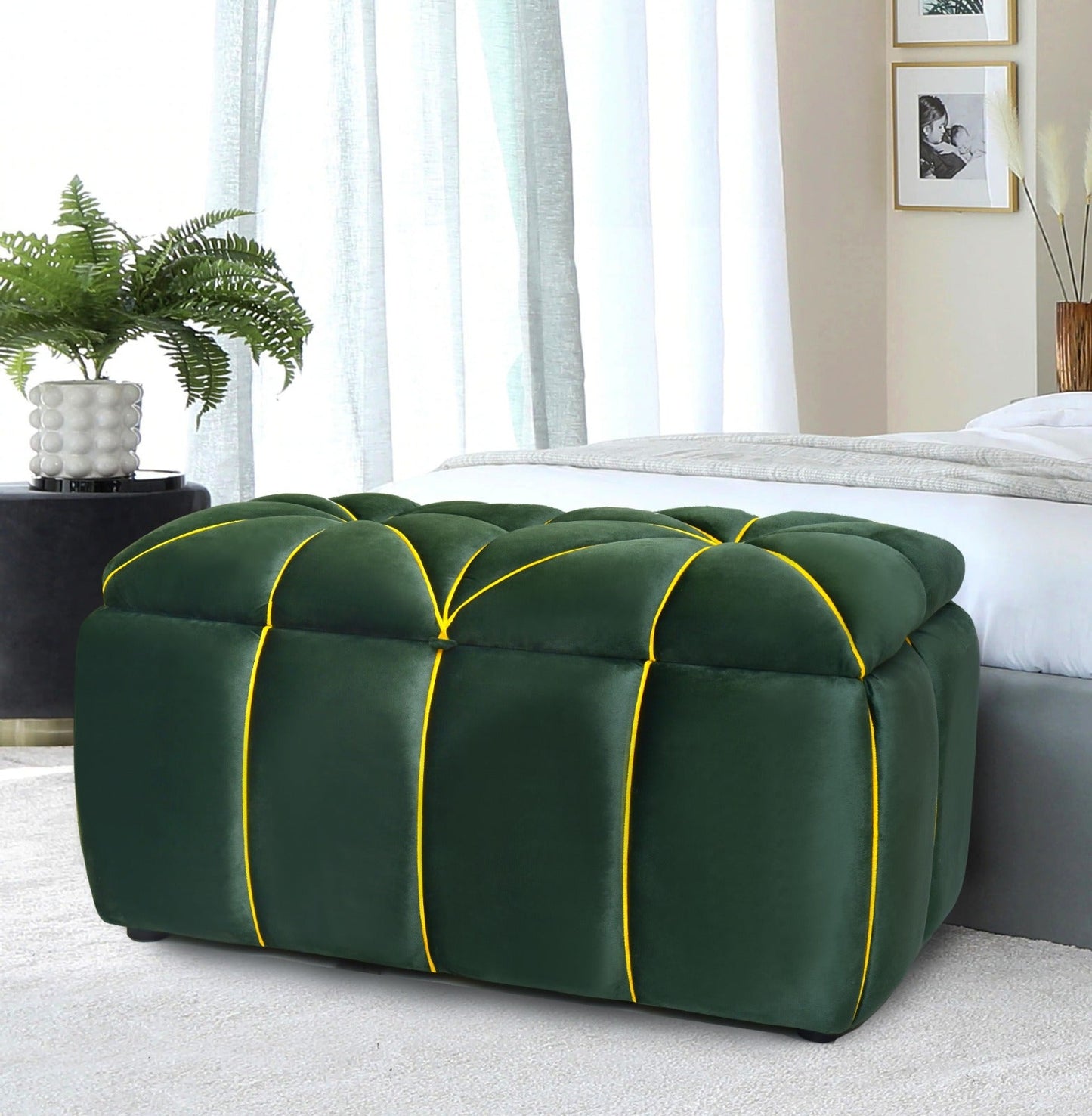 2 Seater Luxury Ottoman Storage Box -1253