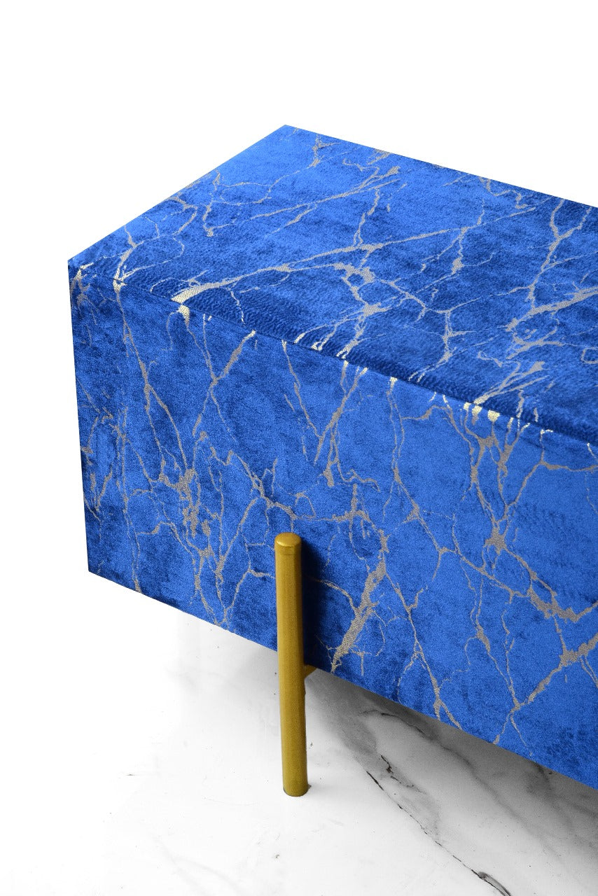 Sprinkle Printed Wooden stool 2 Seater With Steel Stand -1305