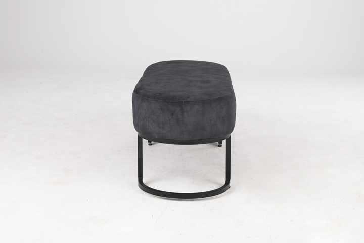 3 Seater Luxury Velvet Stool With Golden Steel Stand -1109 - 92Bedding