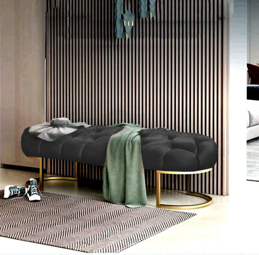 Luxury 3 Seater Ottoman Steel Stool -998 - 92Bedding