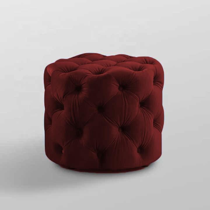 Living Room Velvet Ottoman Stool-676 - 92Bedding
