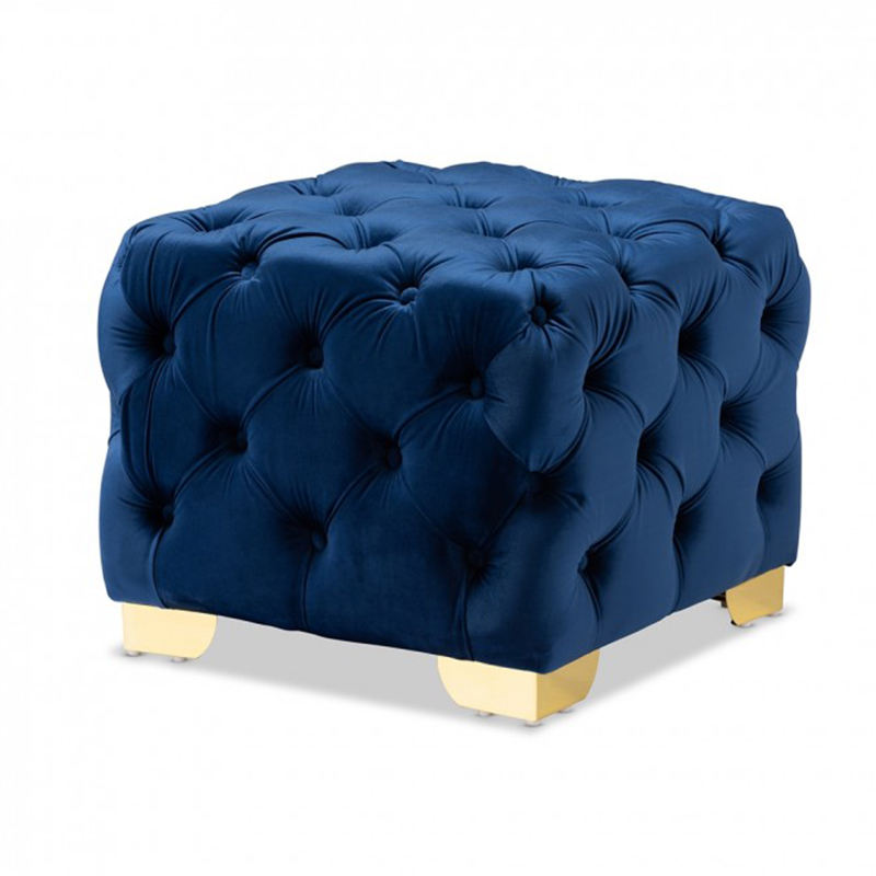 Modern Square Shape Fabric Tufted Foot Stool Ottoman -1227
