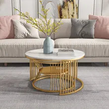 Nordic Luxury Sofa Coffee Tables Living Room Furniture Simple Modern Small Apartment Round Tea Table Balcony Hotel Side Table -1266