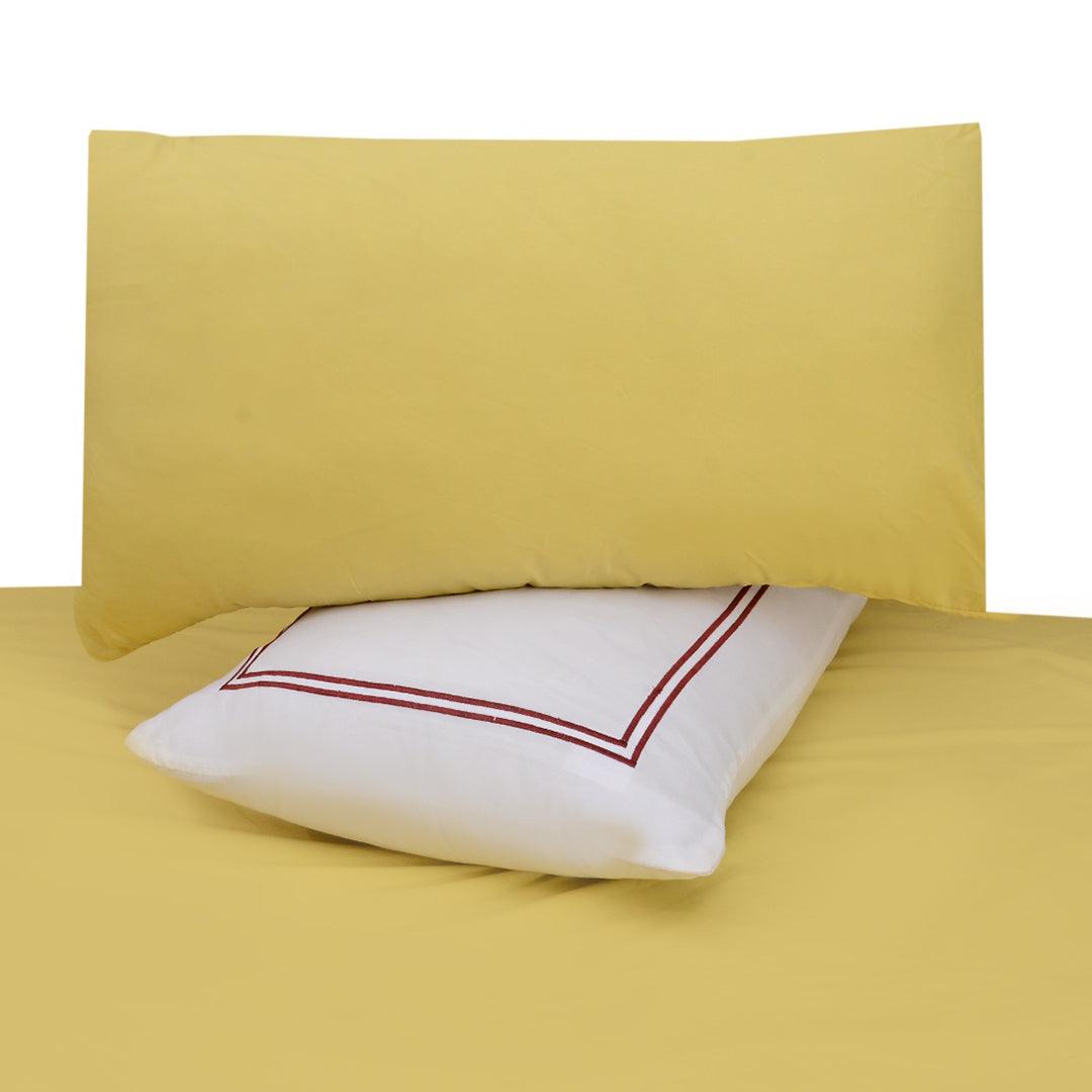 5 Pc's Baratta Stitched Fitted Sheet Set Yellow - 92Bedding