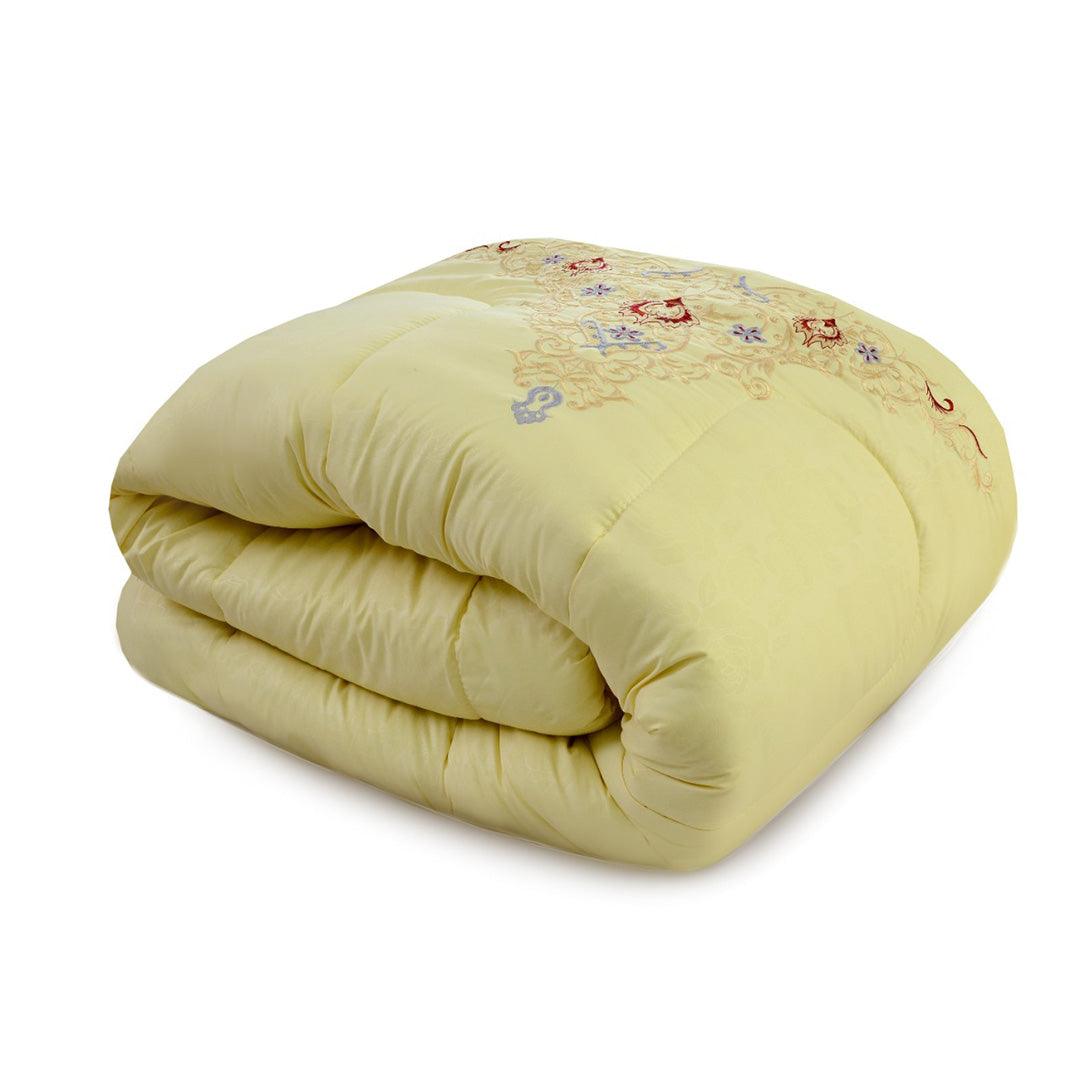 Luxury 6 Pcs Marina Embroidered Comforter Set Yellow - 92Bedding