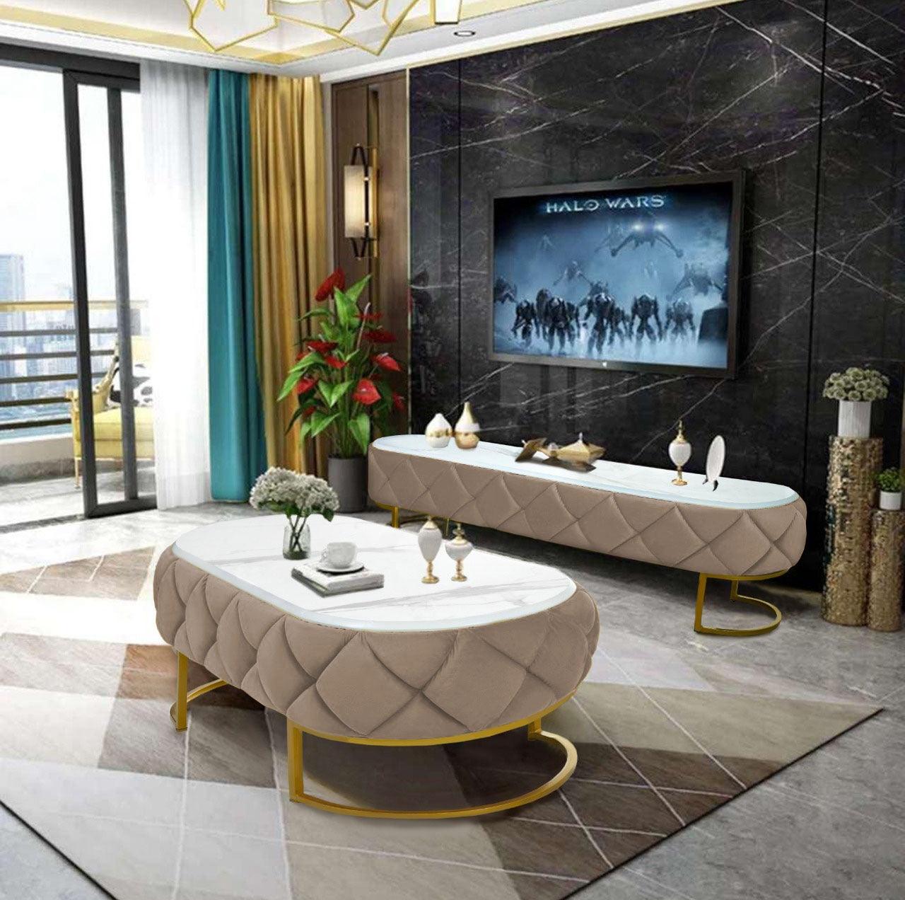 Luxury Creative Style Center Table & TV Combination Living Room Set -1010 - 92Bedding