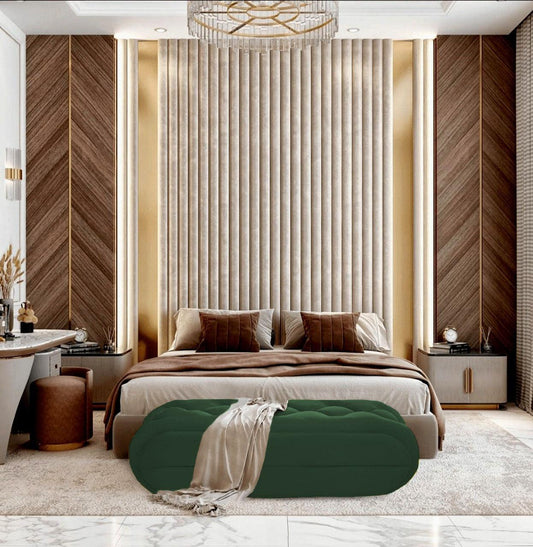 Luxury Bedroom & Living Room 3 Seater Stool -1022 - 92Bedding