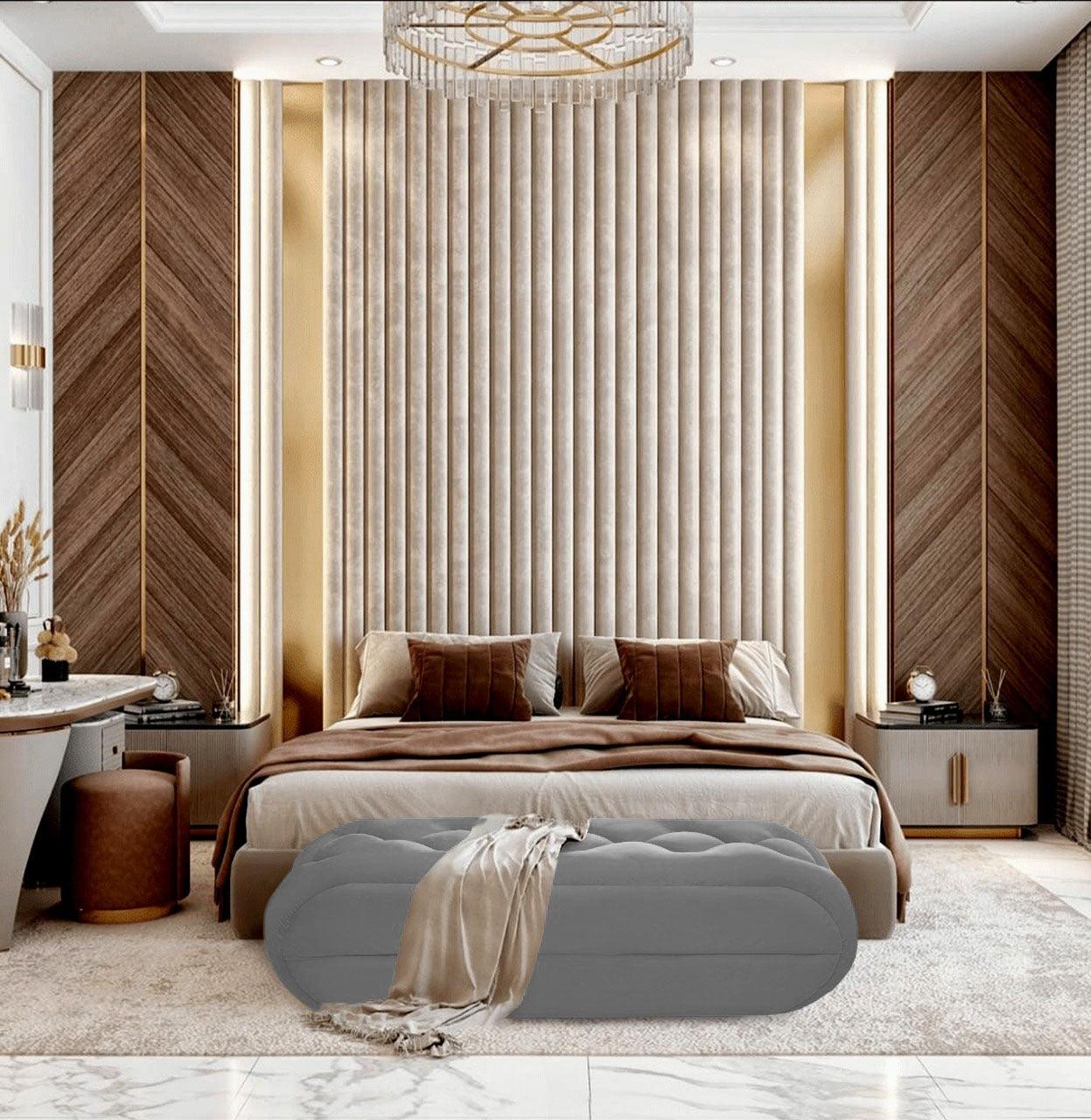 Luxury Bedroom & Living Room 3 Seater Stool -1023 - 92Bedding