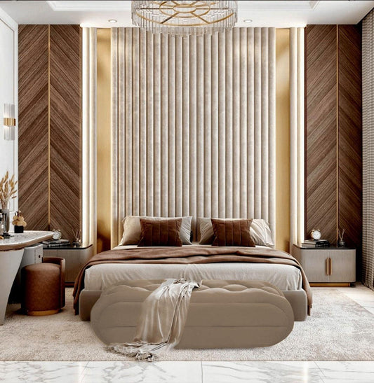 Luxury Bedroom & Living Room 3 Seater Stool -1014 - 92Bedding