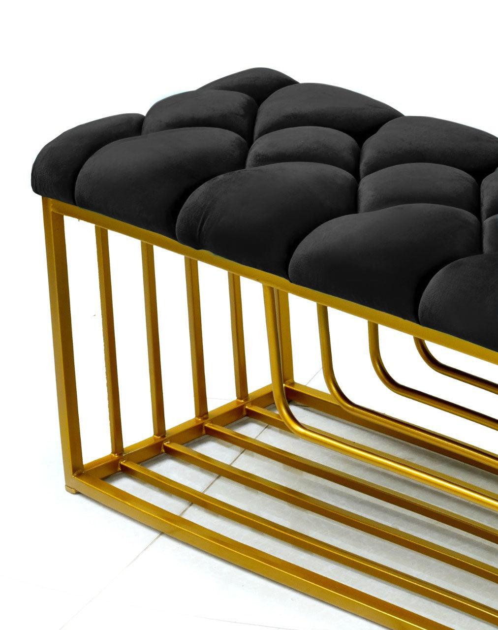 Luxury 3 Seater Stool With Shoe Rack -1046 - 92Bedding