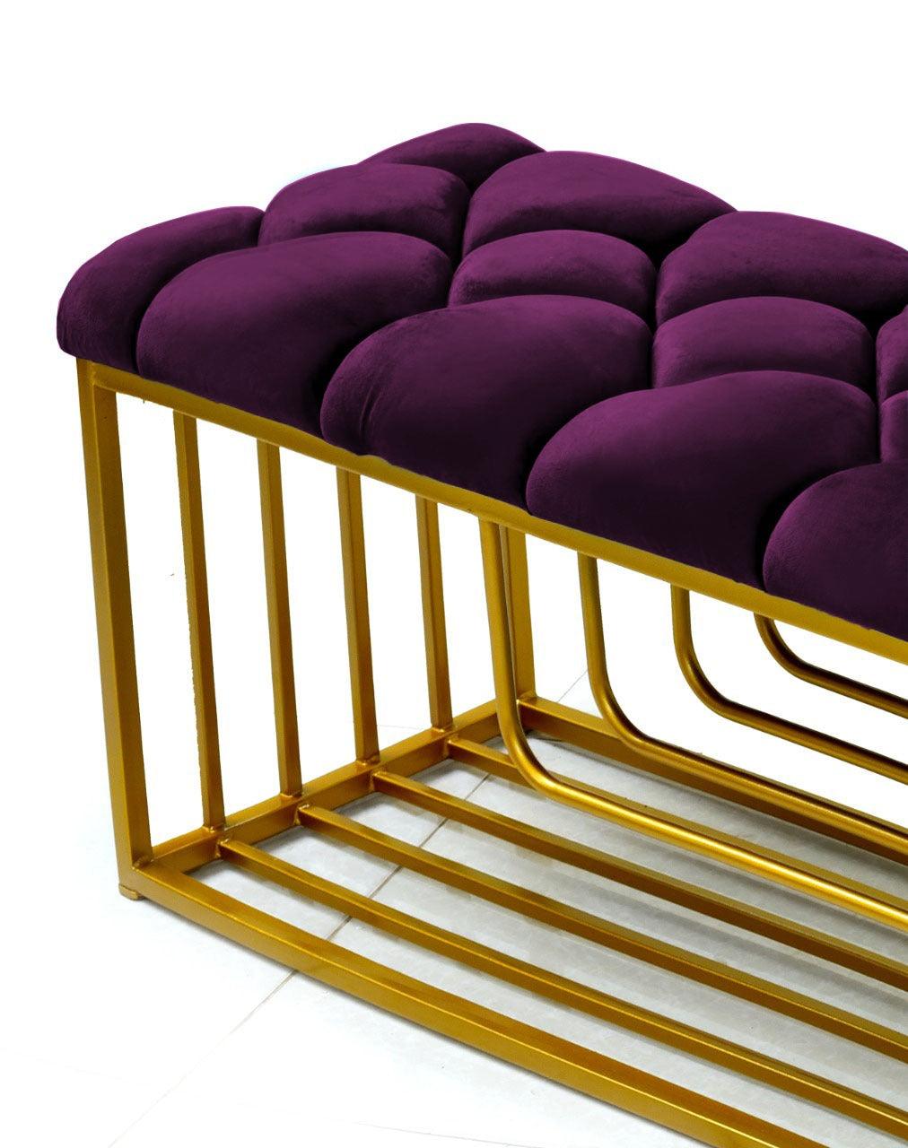 Luxury 3 Seater Stool With Shoe Rack -1041 - 92Bedding