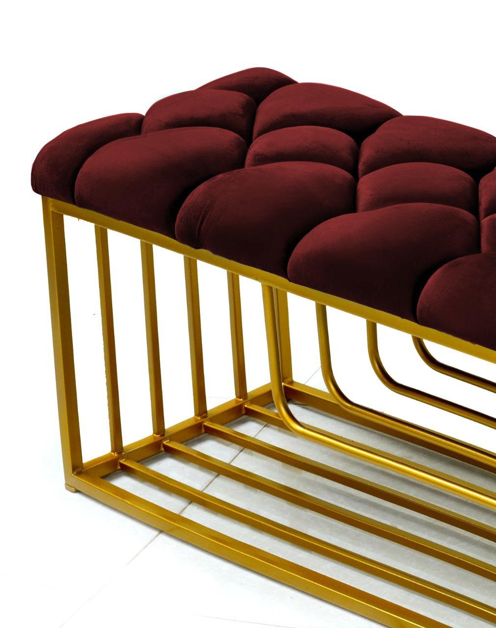 Luxury 3 Seater Stool With Shoe Rack -1040 - 92Bedding